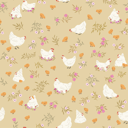Primrose & Parsley Nesting Sage PR26839 by Michal Marko for Poppie Cotton (sold in 25cm increments)