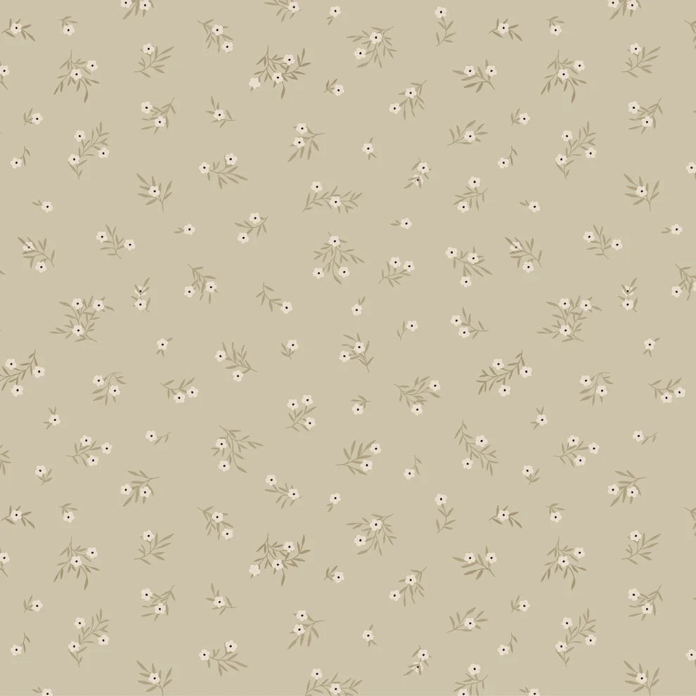 Primrose & Parsley Meadow Sprigs Sage PR26840 by Michal Marko for Poppie Cotton (sold in 25cm increments)
