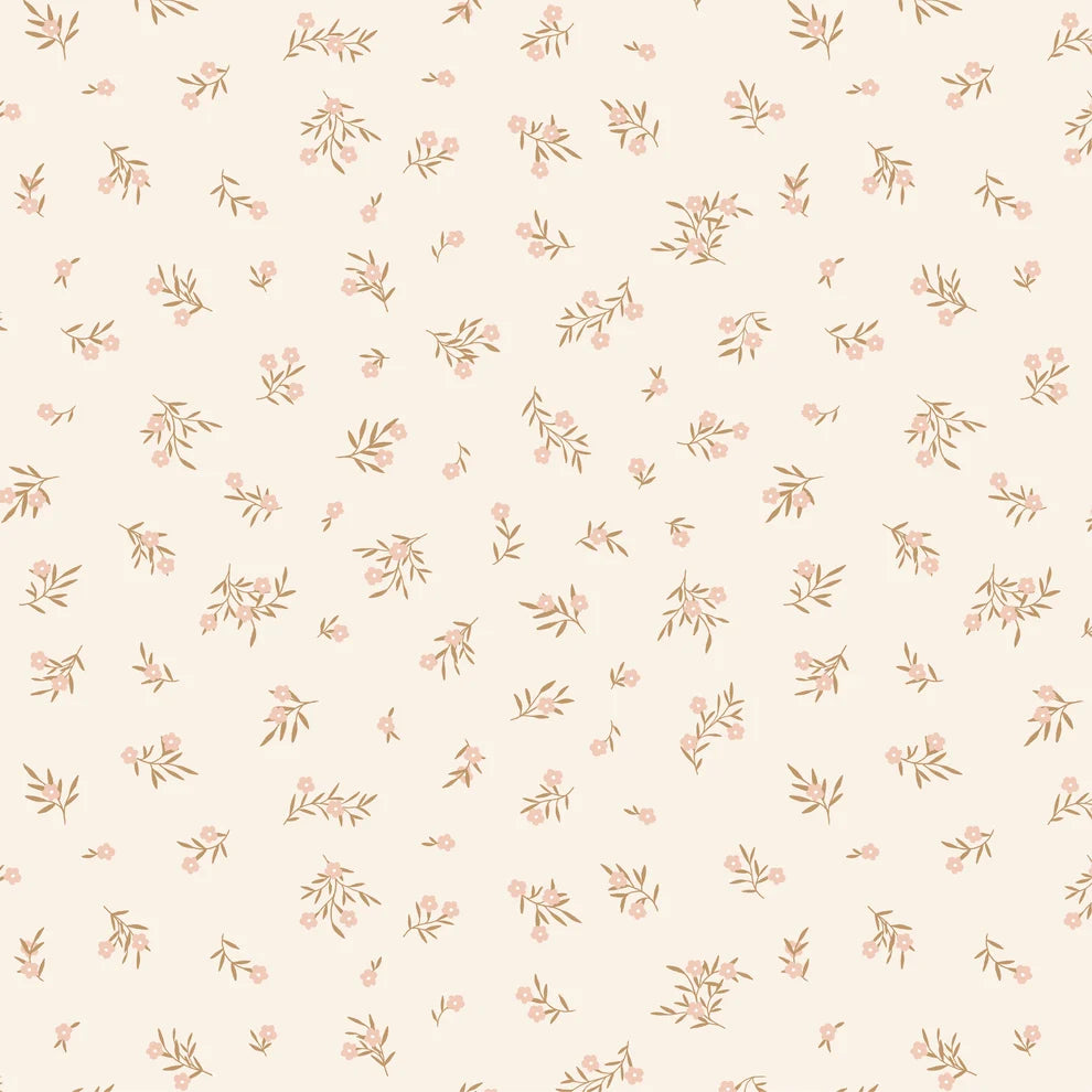 Primrose & Parsley Meadow Sprigs Beige PR26841 by Michal Marko for Poppie Cotton (sold in 25cm increments)