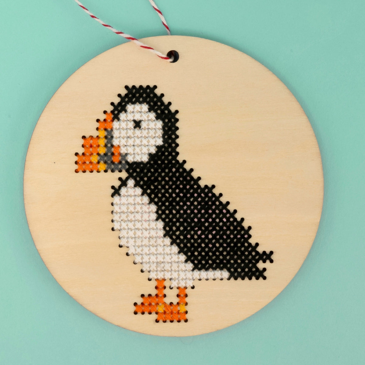 Puffin Ornament Cross Stitch Kit from Canadian Stitchery