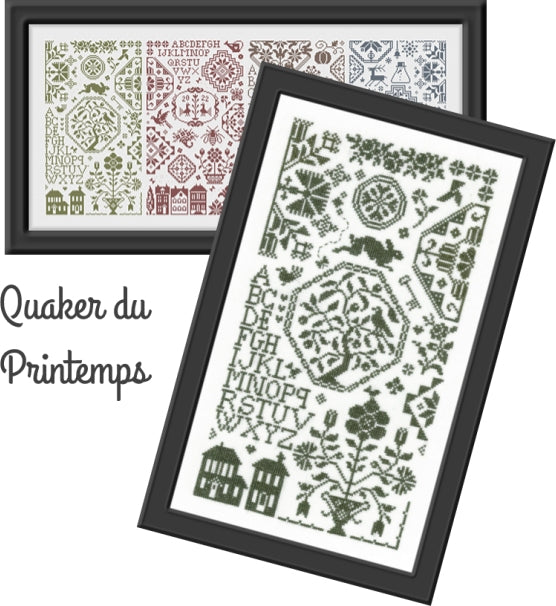 Quaker de l' Printemps (Spring) Cross Stitch pattern by Jardin Prive