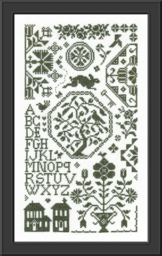 Quaker de l' Printemps (Spring) Cross Stitch pattern by Jardin Prive