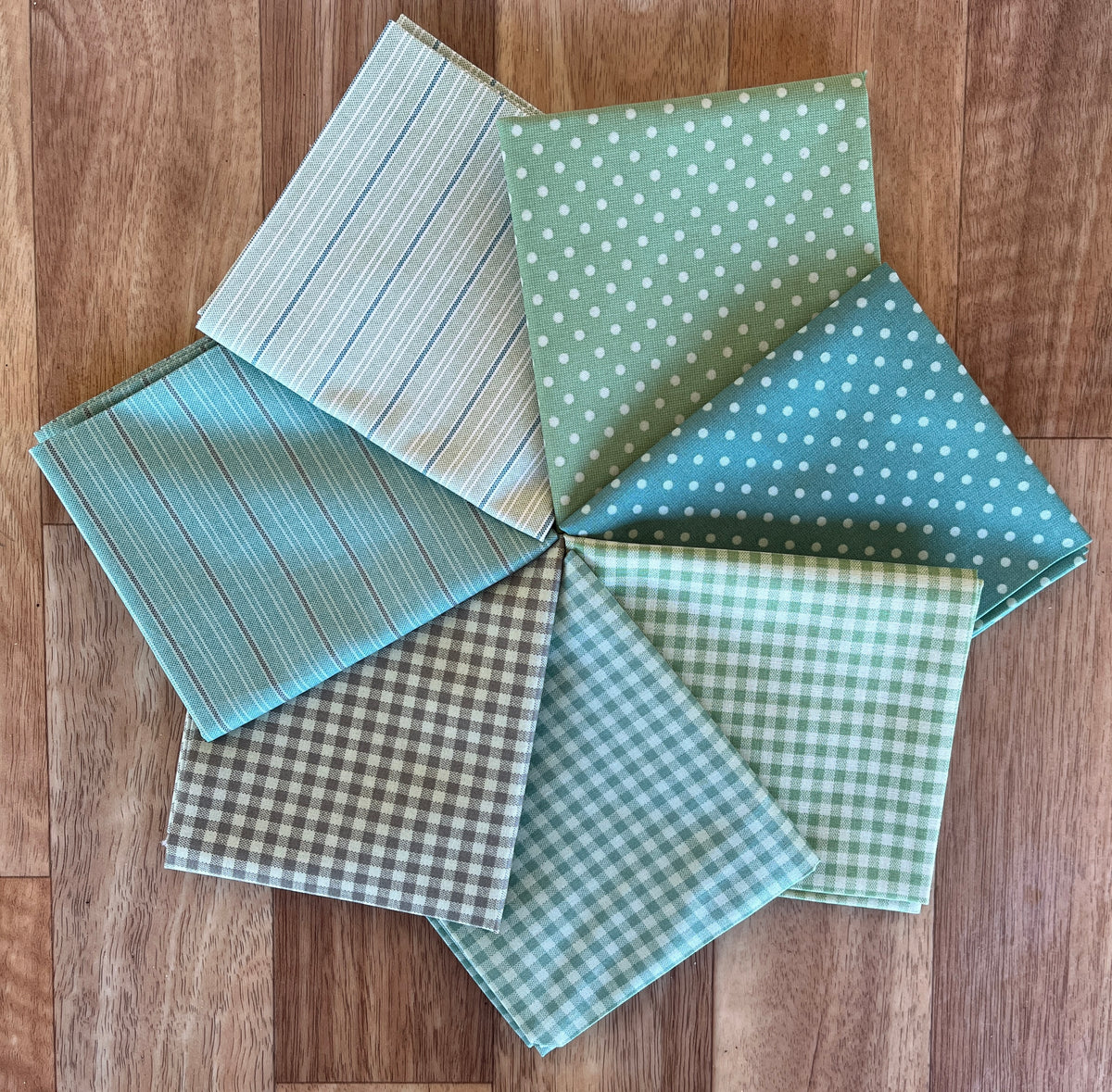Quiltessential Mini Greens Fat Quarter Bundle by Laundry Basket Quilts for Andover Fabrics