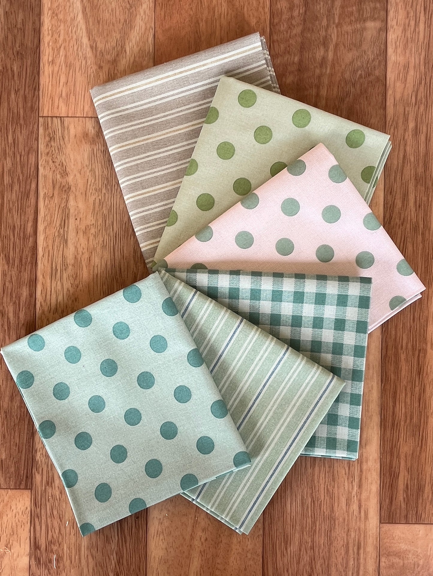 Quiltessential Greens Fat Quarter Bundle Laundry Basket Quilts for Andover Fabrics