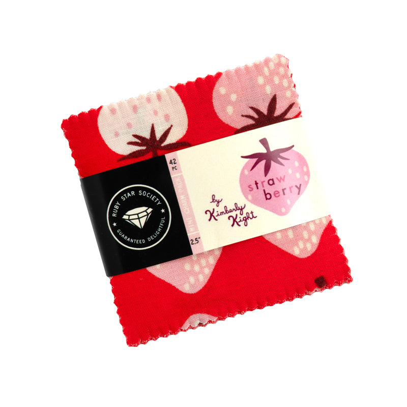 Strawberry Mini Charm Pack by Kimberly Kight of Ruby Star Society (sold in 25cm increments)