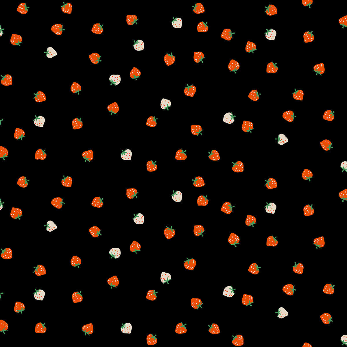 Strawberry Mini Black S308613 by Kimberly Kight of Ruby Star Society (sold in 25cm increments)