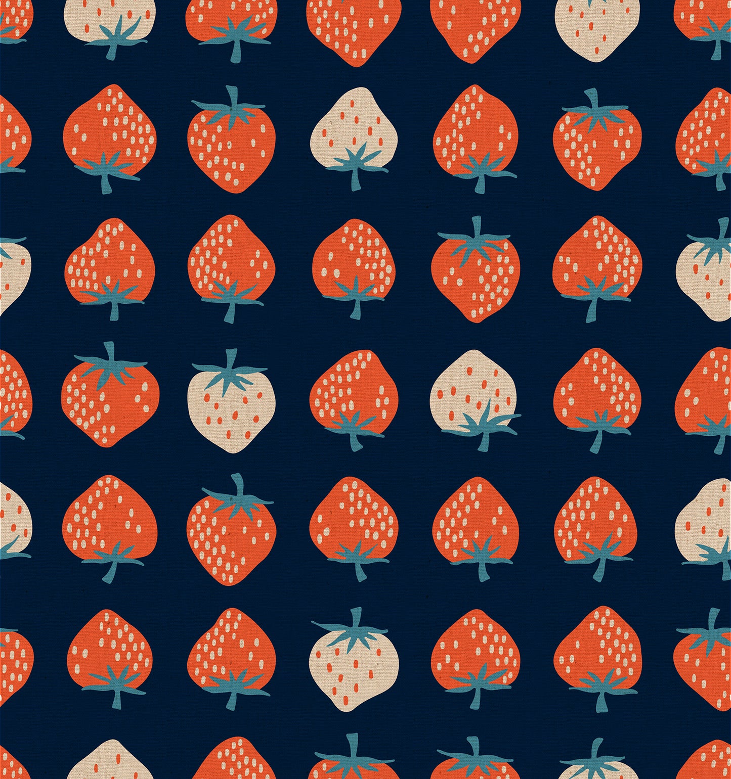Strawberry Canvas Navy S308718L by Kimberly Kight of Ruby Star Society (sold in 25cm increments)