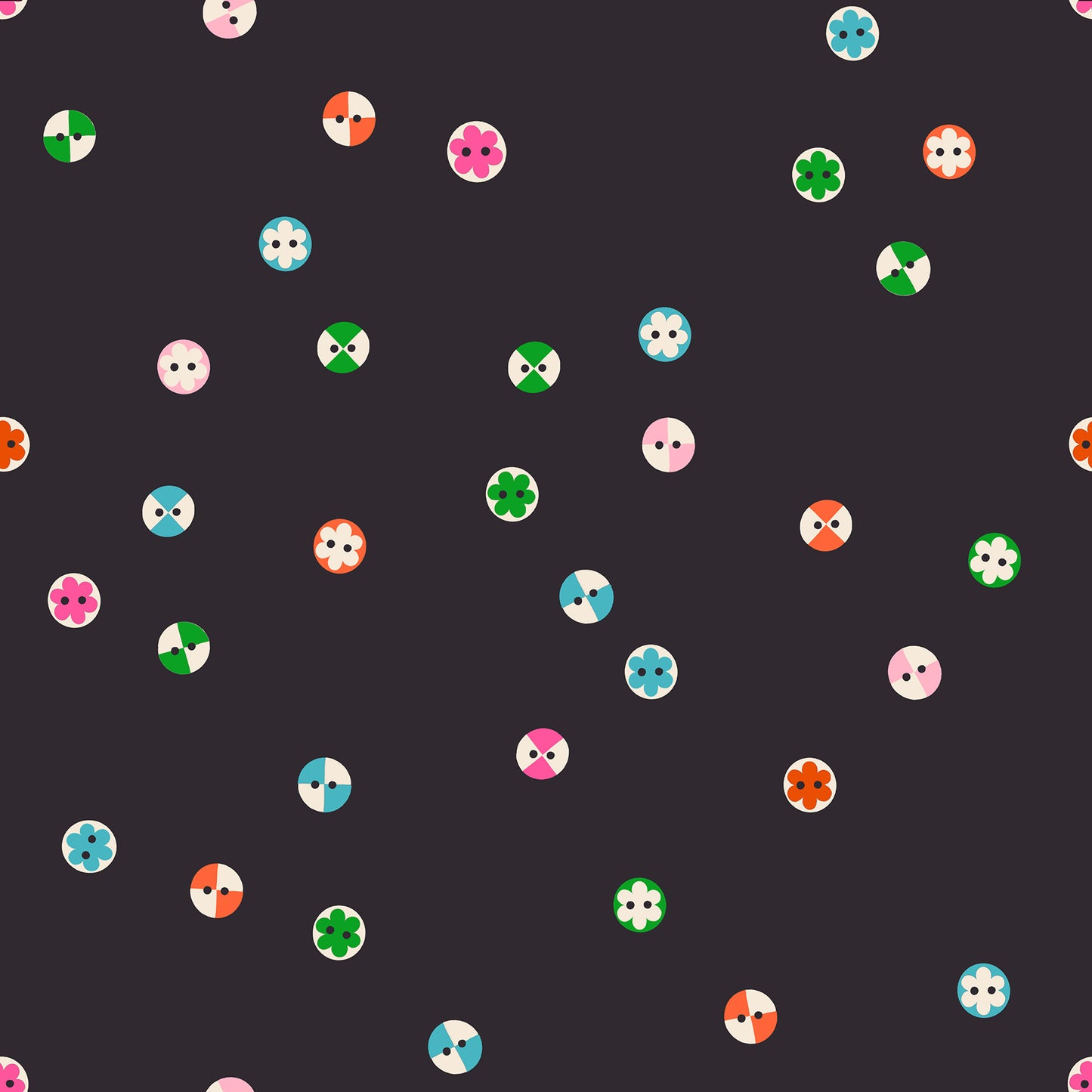 1800 Notion Buttons Black RS520817 a Collaborative Collection by Ruby Star Society (sold in 25cm increments)