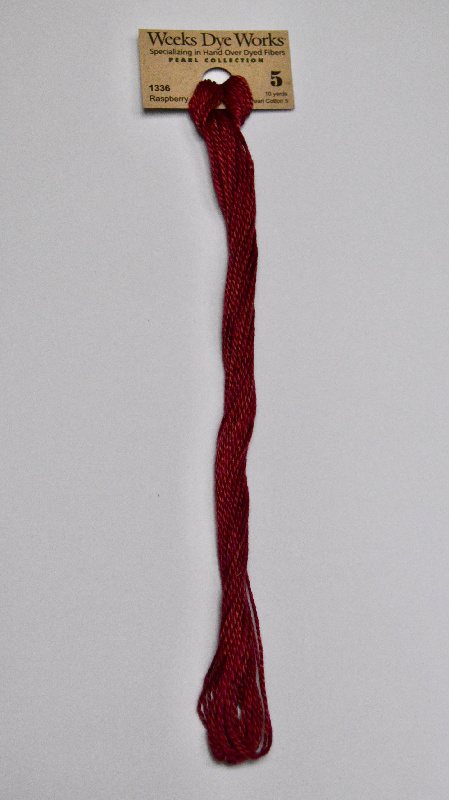 Raspberry 1336 Weeks Dye Works Perle #5 Hand-Dyed Embroidery Floss