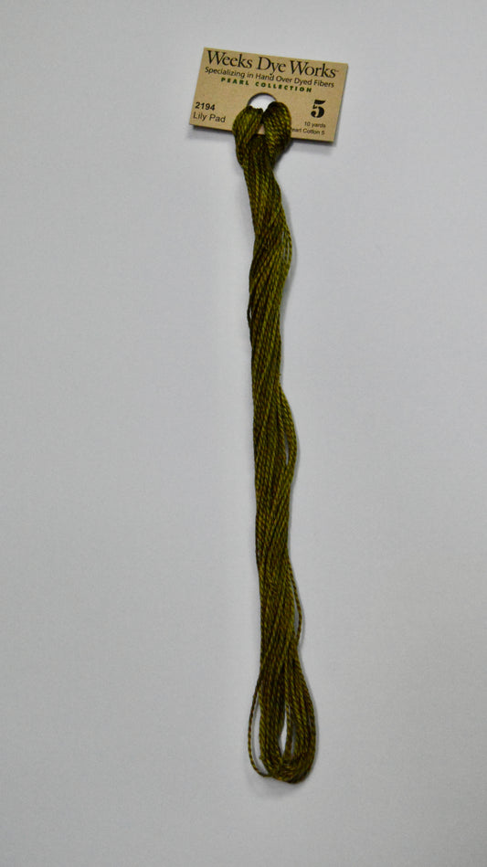 Lily Pad 2194 Weeks Dye Works Perle #5 Hand-Dyed Embroidery Floss