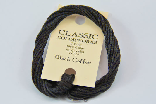 Black Coffee Classic Colorworks 6 Strand Hand-Dyed Embroidery Floss