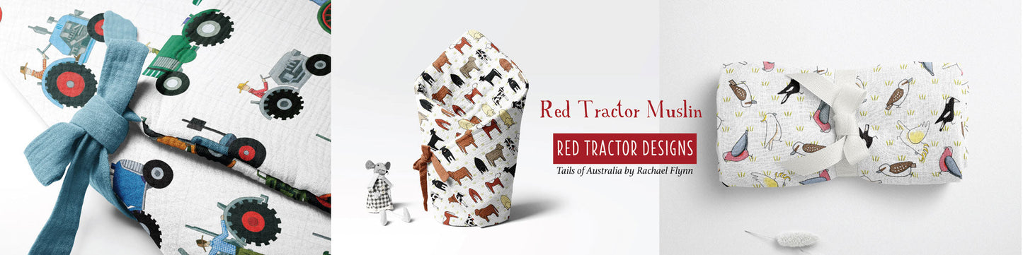 Mixed Farming Muslin by Red Tractor Designs (sold in 25cm increments)