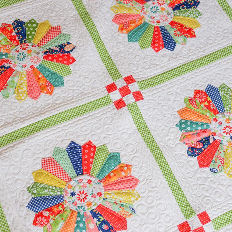 Raspberry Summer Wall Hanging and Cushion Quilt Kit by Sherri & Chelsi for Moda Fabrics