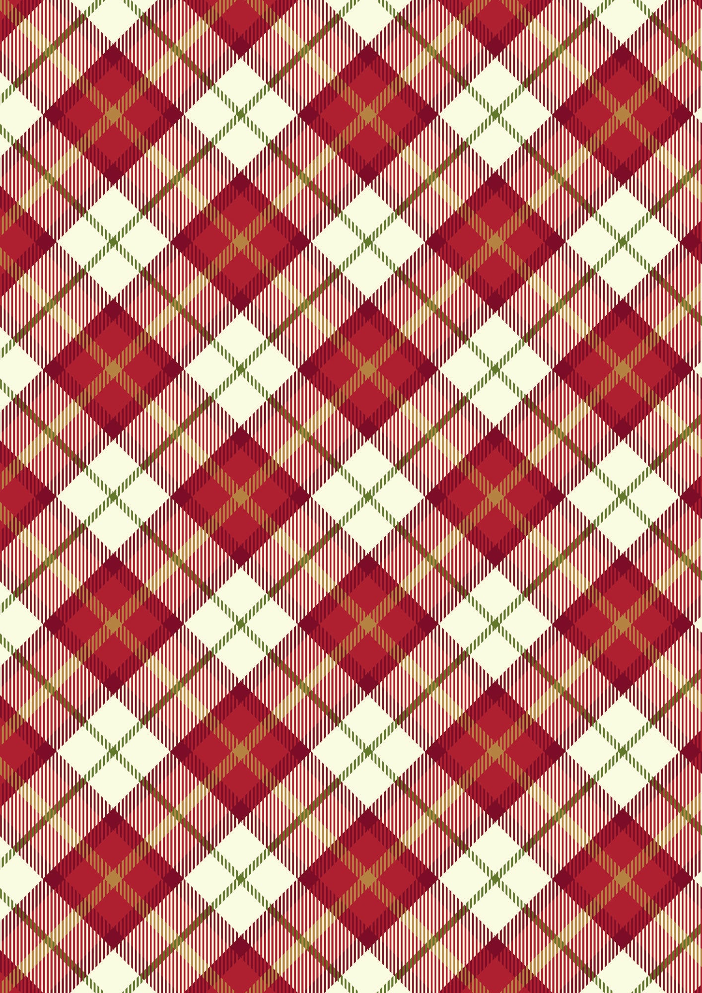 All is Bright Red Check SH28A by Stuart Hillard for Lewis & Irene Fabrics (sold in 25cm increments)