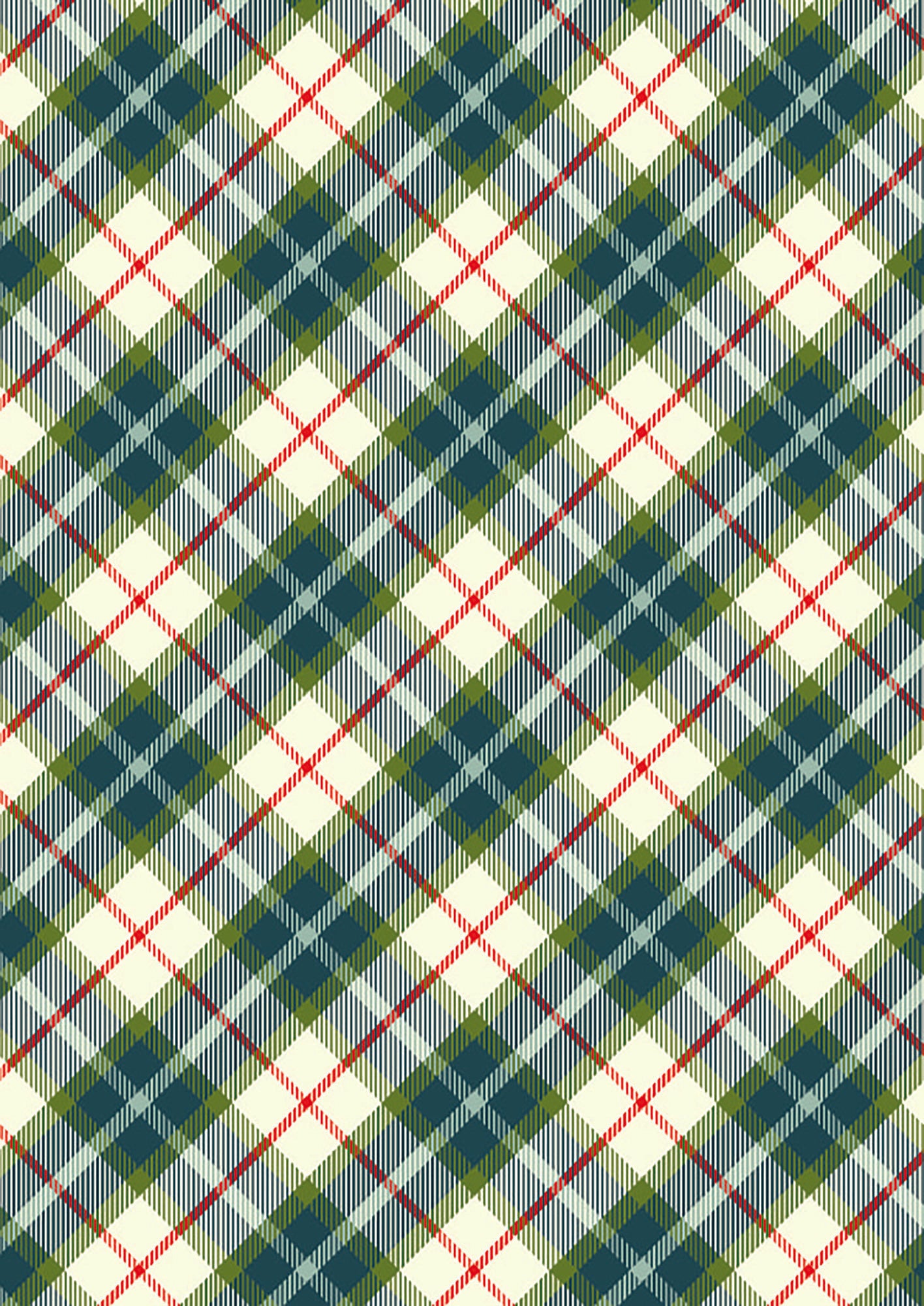 All is Bright Teal Check SH28B by Stuart Hillard for Lewis & Irene Fabrics (sold in 25cm increments)