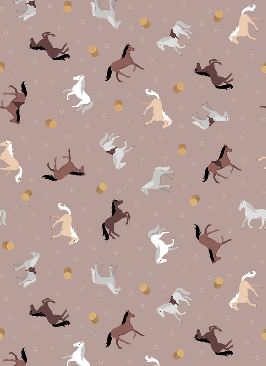 Small Things Countryside Horses Latte SM65.3 by Lewis and Irene