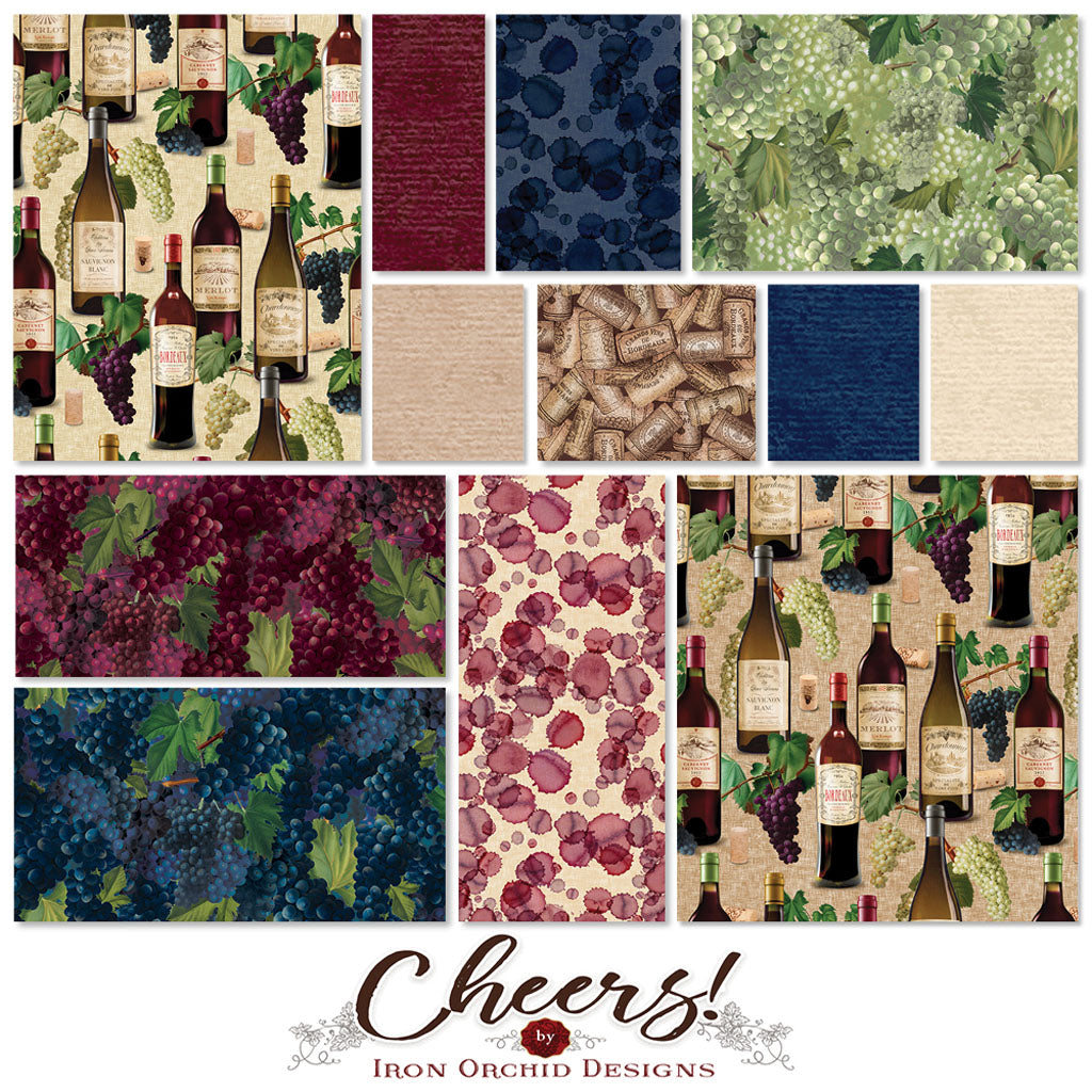 Cheers! 5" Squares by Iron Orchid Designs for Clothworks Fabrics