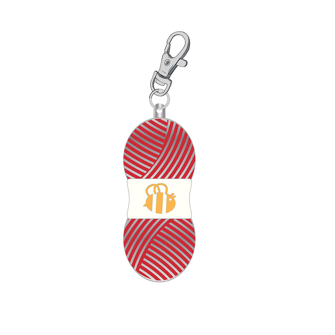 Red Chunky Thread Enamel Happy Charm Lori Holt of Bee in my Bonnet