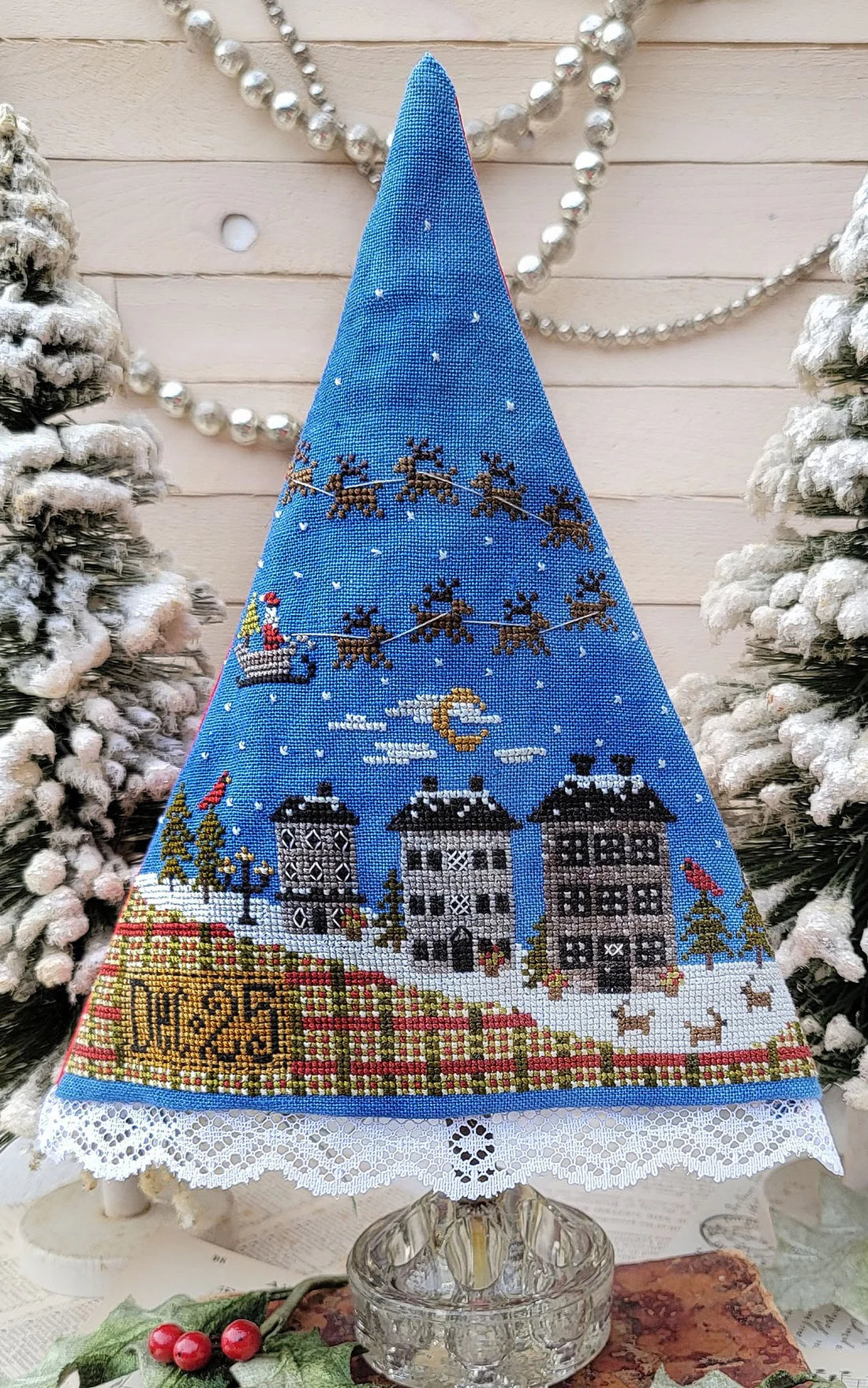 Santa's Night Tree Cross Stitch Pattern Hello from Liz Mathews