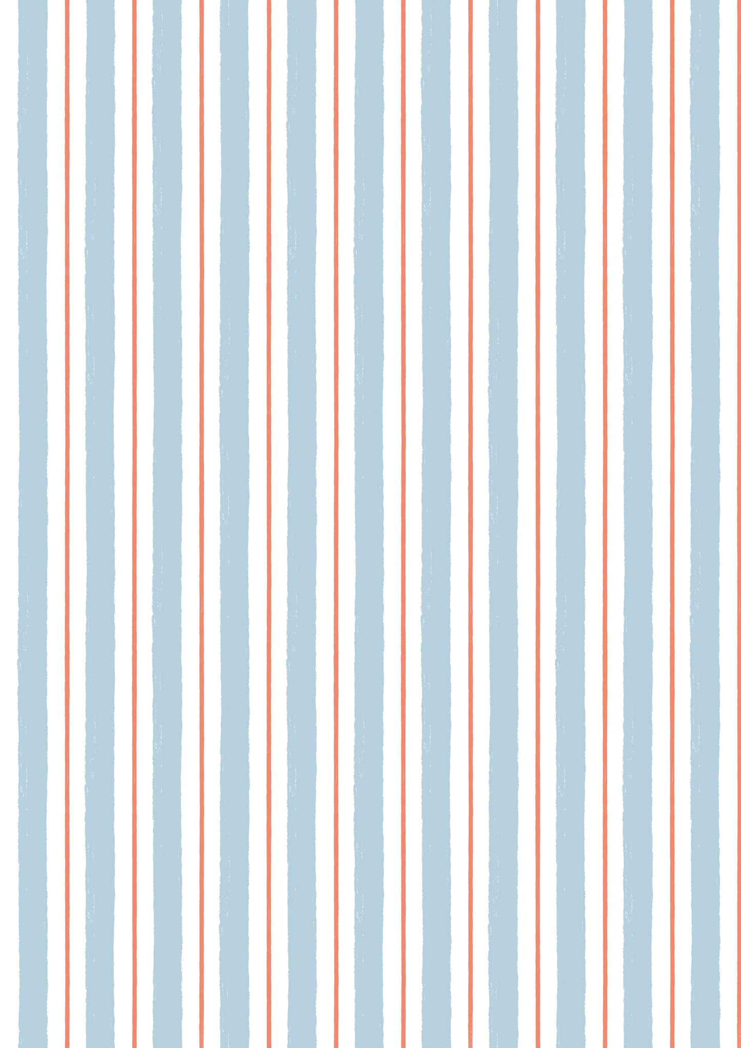 Seas The Day Stripe Blue and Coral L4A by Lewis & Irene (sold in 25cm increments)