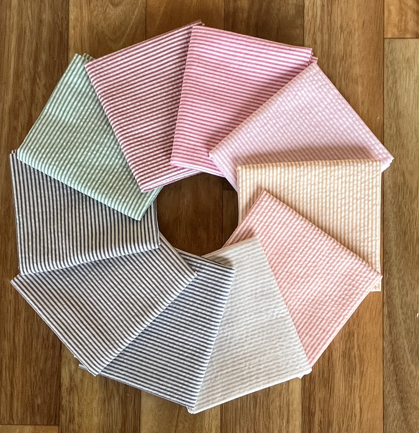Seersucker Stripes Fat Quarter Bundle by Sevenberry