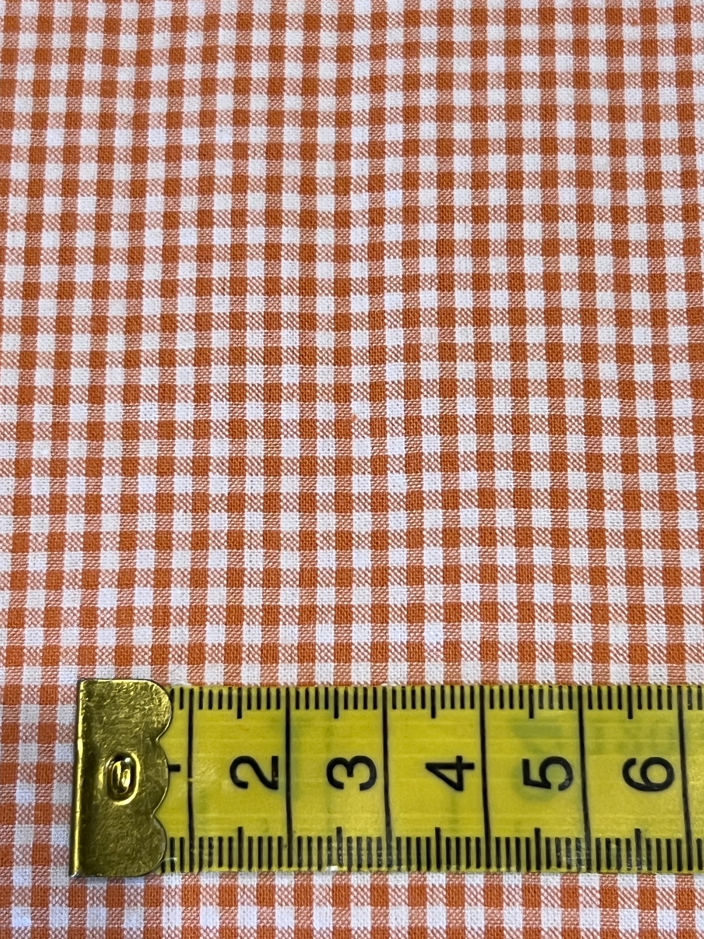 Seersucker Cotton Orange Gingham SB5380.2.11 by Sevenberry (sold in 25cm increments)