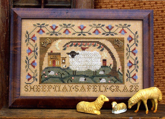 Sheep May Safely Graze Cross Stitch Pattern Homespun Elegance
