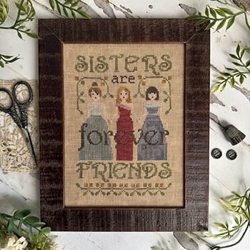Sisters Are Forever Friends Cross Stitch Pattern by Puntini Puntini