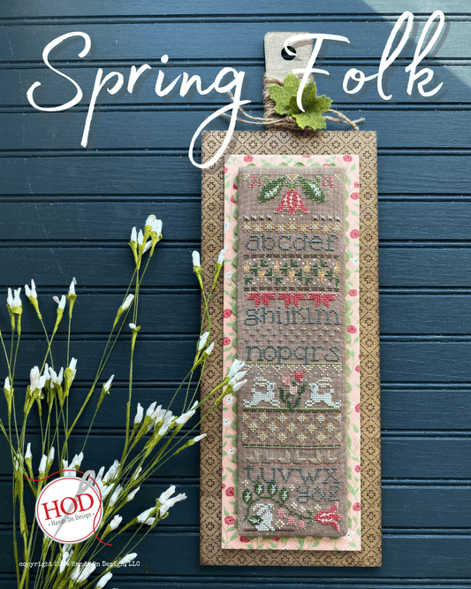 Spring Folk Cross Stitch Pattern by Hands on Design