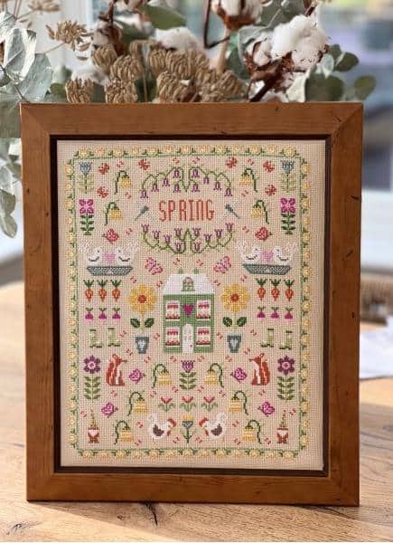 Spring Garden Cross Stitch Kit Historical Sampler Company