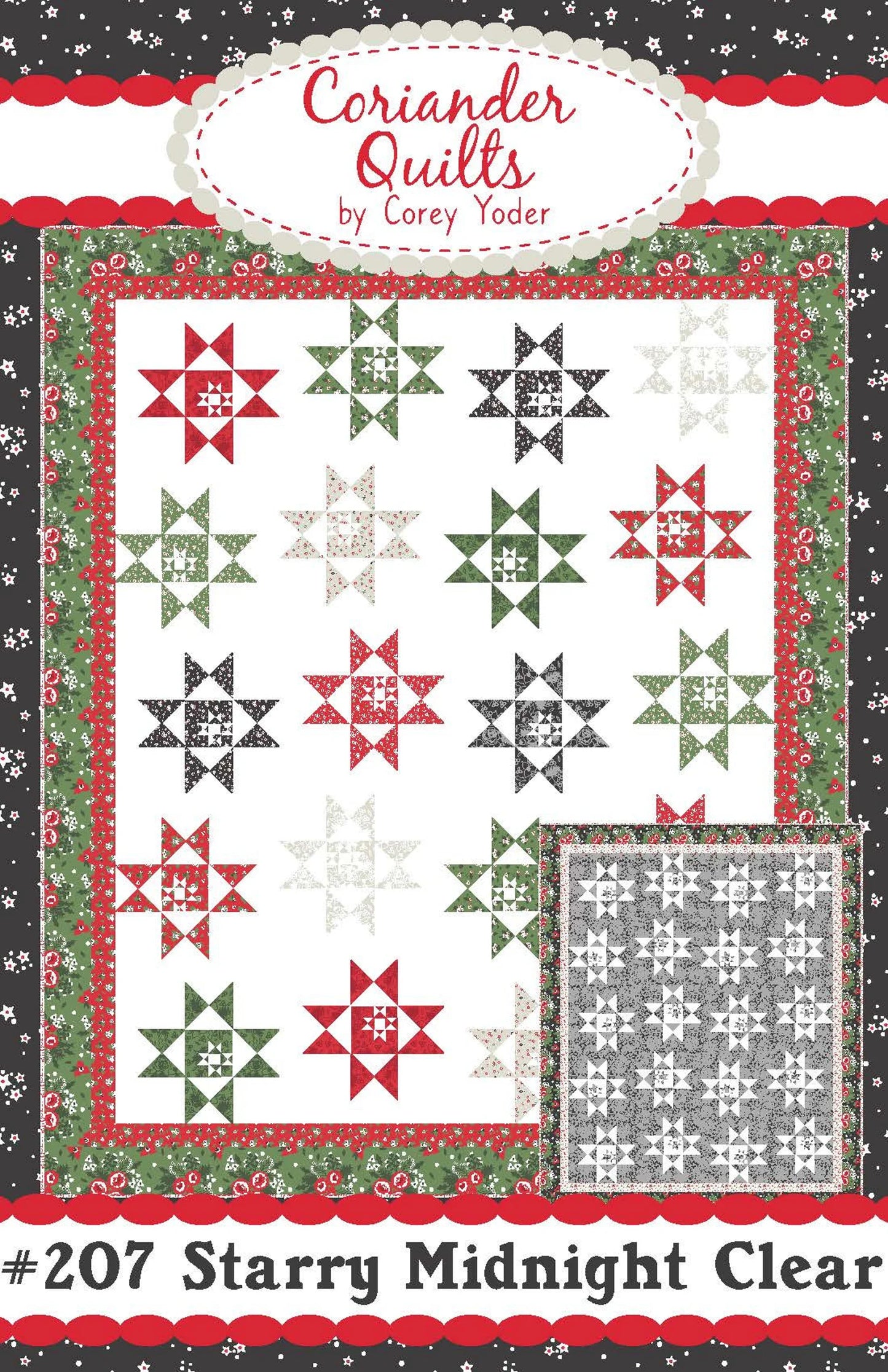 Starry Midnight Clear Quilt Pattern by Corey Yoder of Coriander Quilts