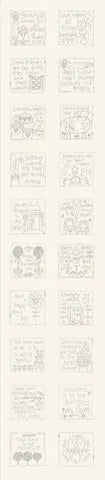 Stitchery Panel DV7640 Sweet Sentiments by Natalie Bird for Devonstone