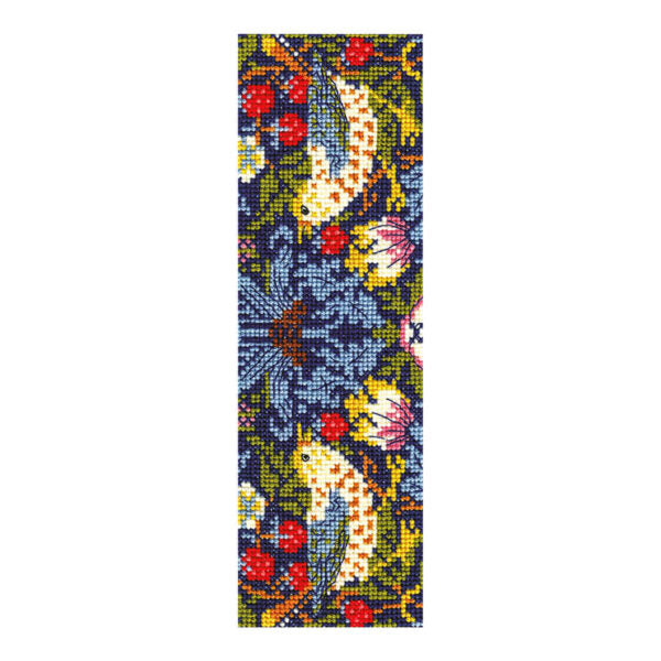 DMC V&A CROSS STITCH KIT – STRAWBERRY THIEF WILLIAM MORRIS BOOK MARK
