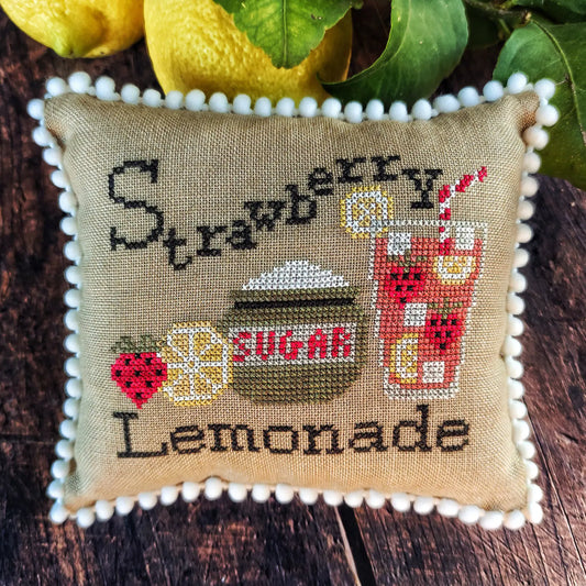 Strawberry Lemonade Cross Stitch Pattern by Puntini Puntini
