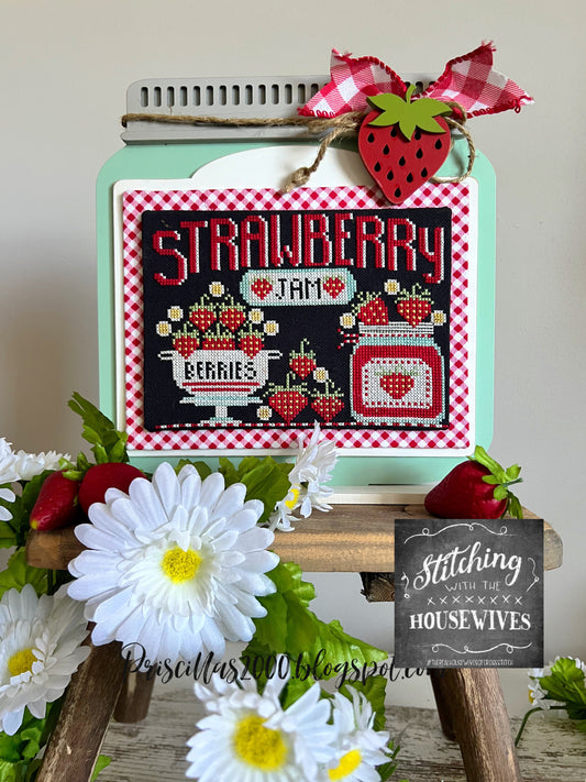 Strawberry Jam Cross Stitch Pattern Stitching with the Housewives