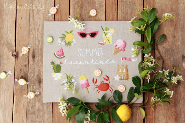 Summer Essentials Cross Stitch Pattern by Madame Chantilly
