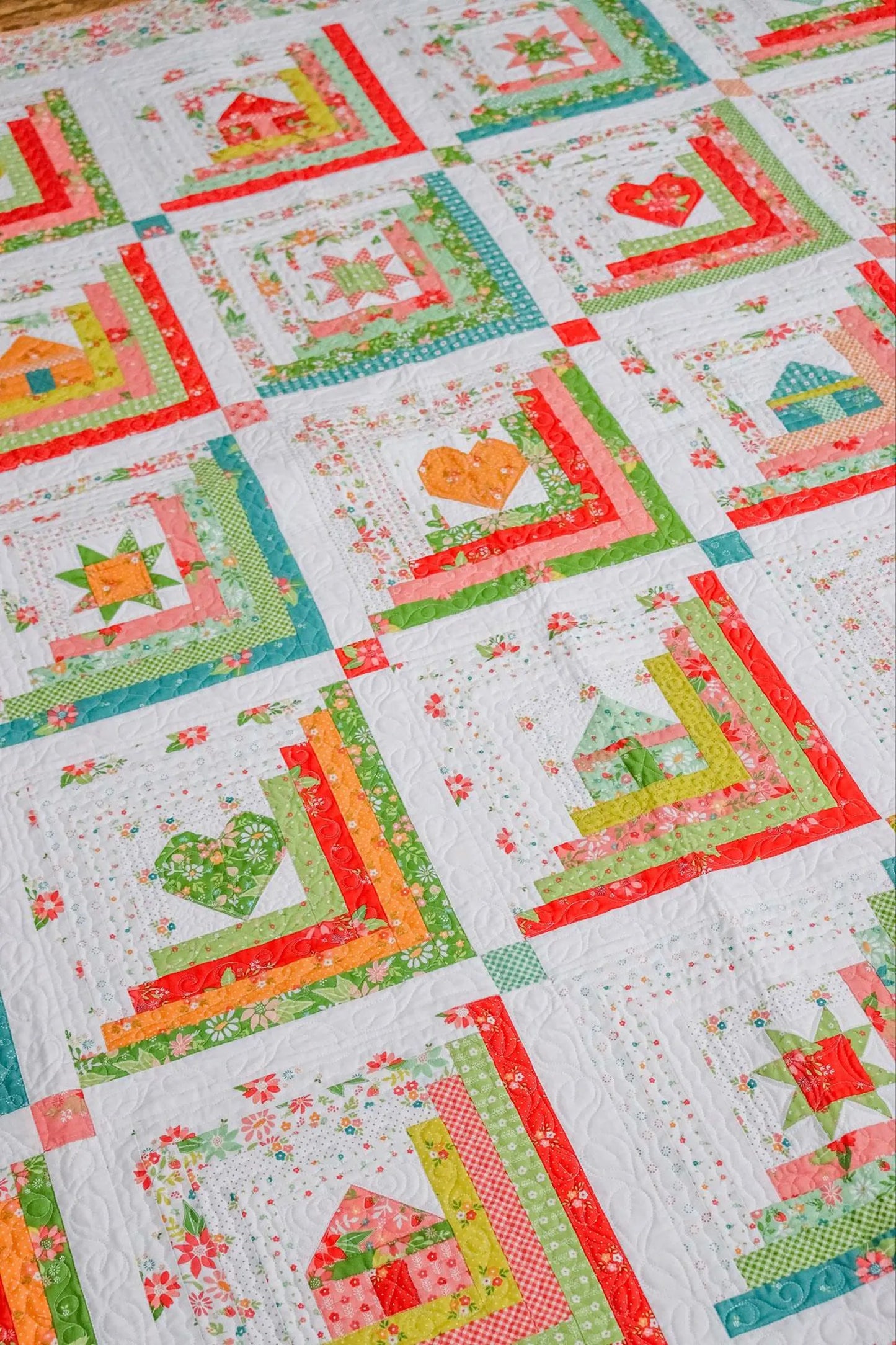 Summer House Quilt Pattern by A Quilting Life