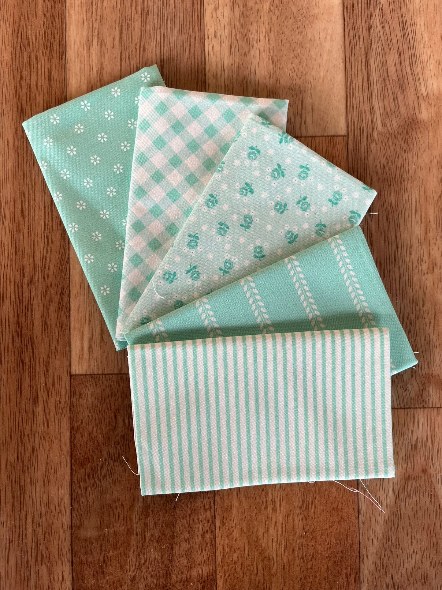 Summertime Aqua Fat Eighth Bundle by Camille Roskelley for Moda Fabrics