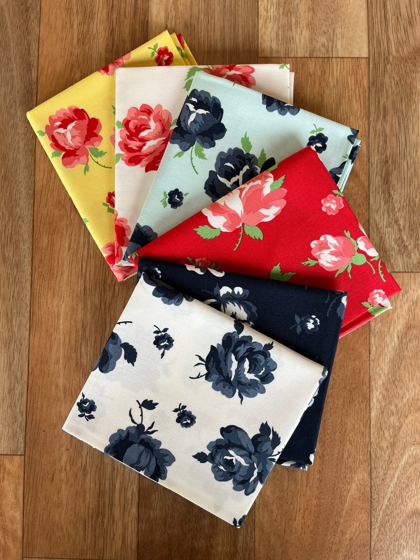 Summertime Rosie Florals Fat Quarter Bundle by Camille Roskelley for Moda Fabrics
