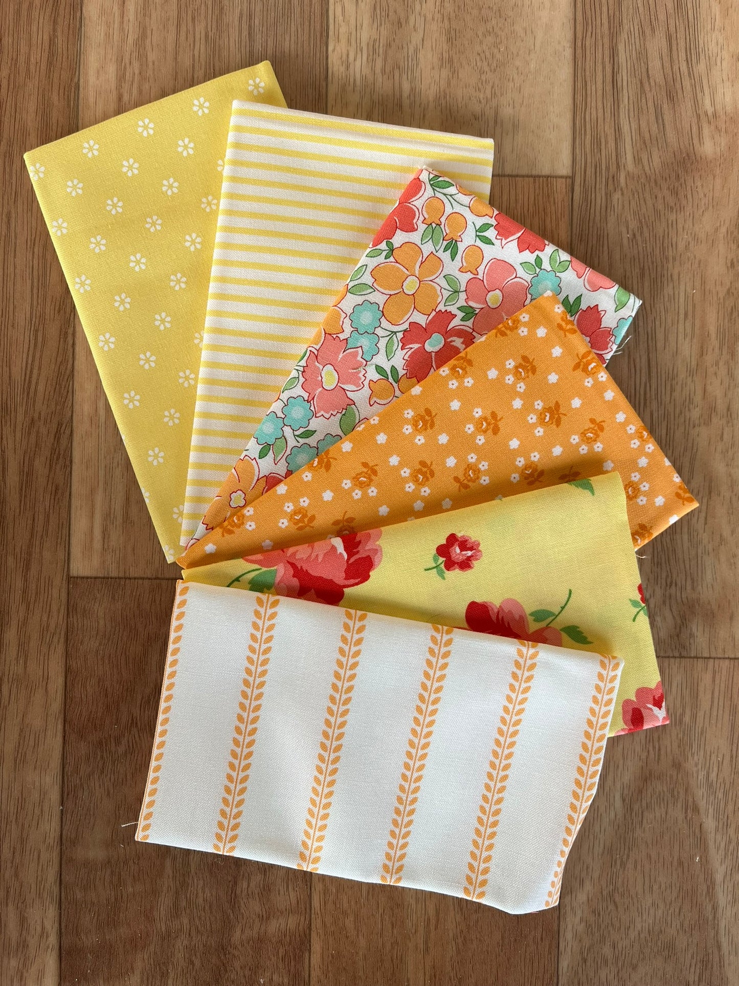 Summertime Yellows/Oranges Fat Eighth Bundle by Camille Roskelley for Moda Fabrics