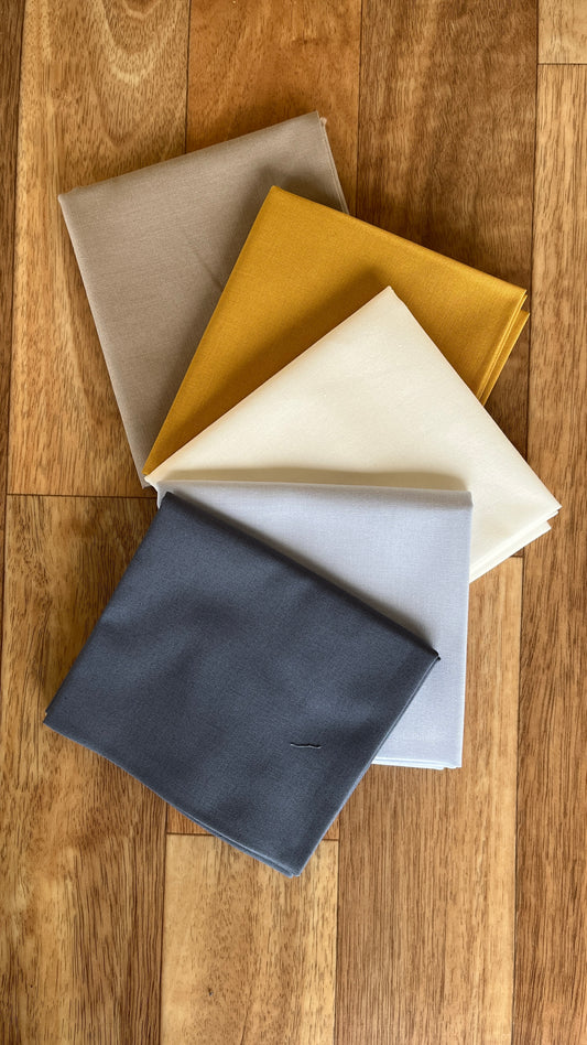 Sun Drenched Bella Solids Coordinates Fat Quarter Bundle by Sweetfire Road for Moda fabrics