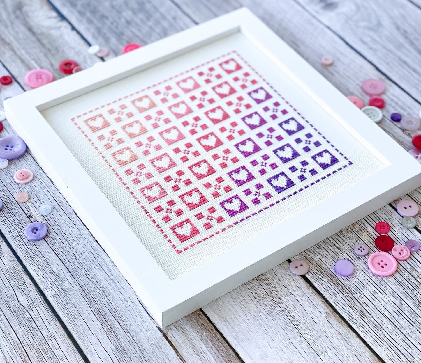 Sweet Heart Cross Stitch Pattern by Count Your Stitches Designs
