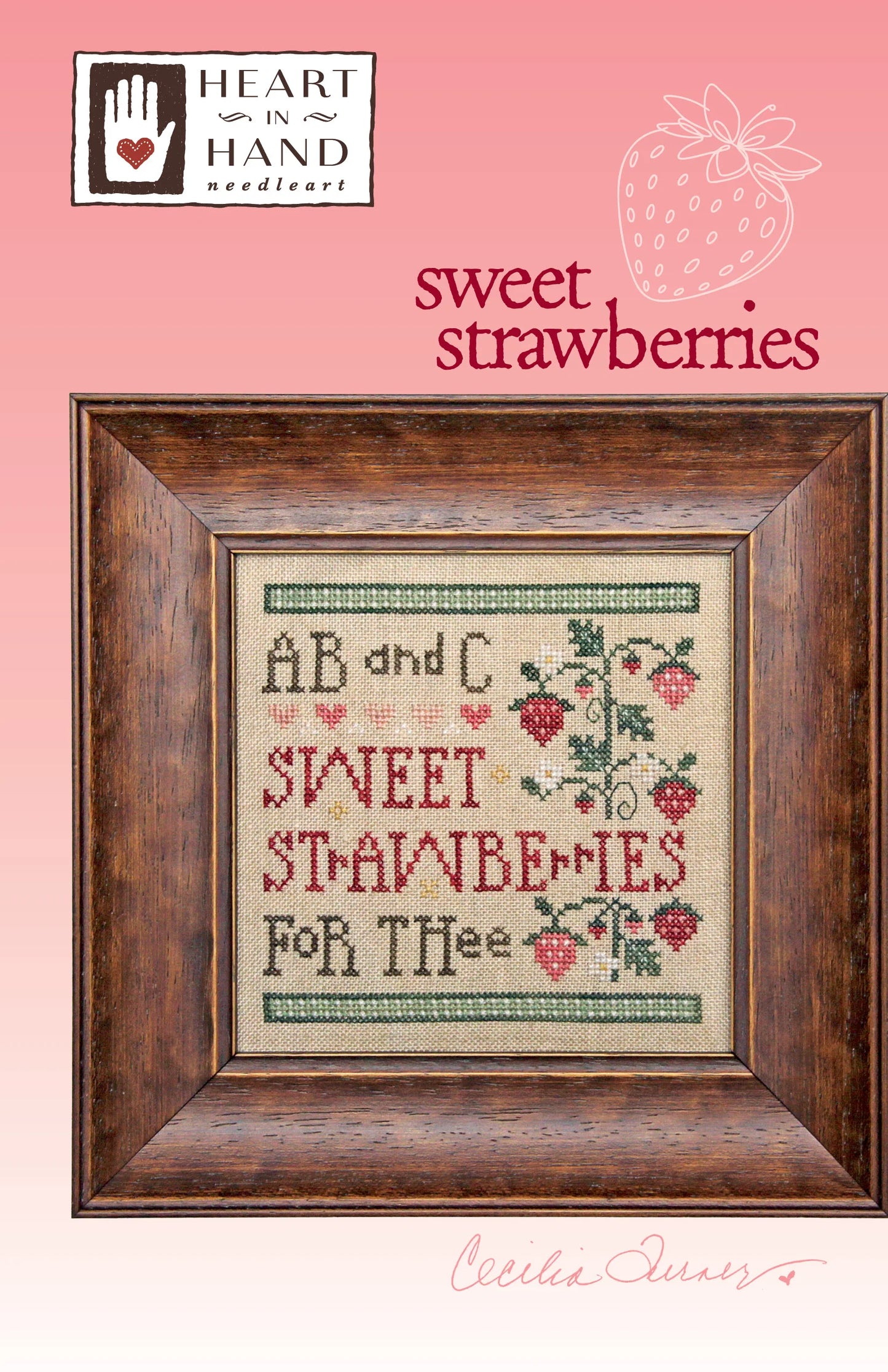 Sweet Strawberries Cross Stitch pattern by Heart in Hand