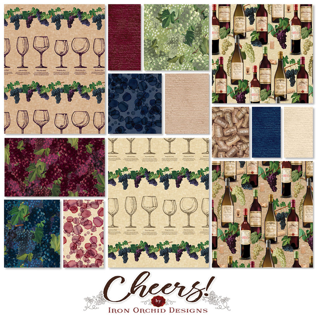 Cheers! 10" Squares by Iron Orchid Designs for Clothworks Fabrics