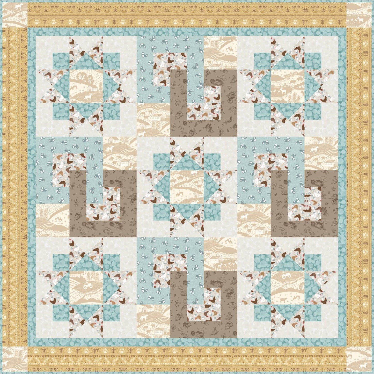 Country Croft Mink Croft A955C by Lewis and Irene (sold in 25cm increments)