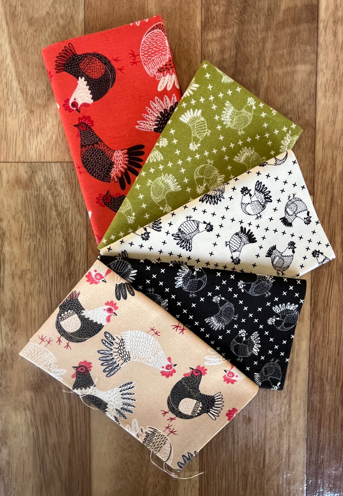 The Henhouse Chicken Fat Eighth Bundle by Gingiber for Moda Fabrics