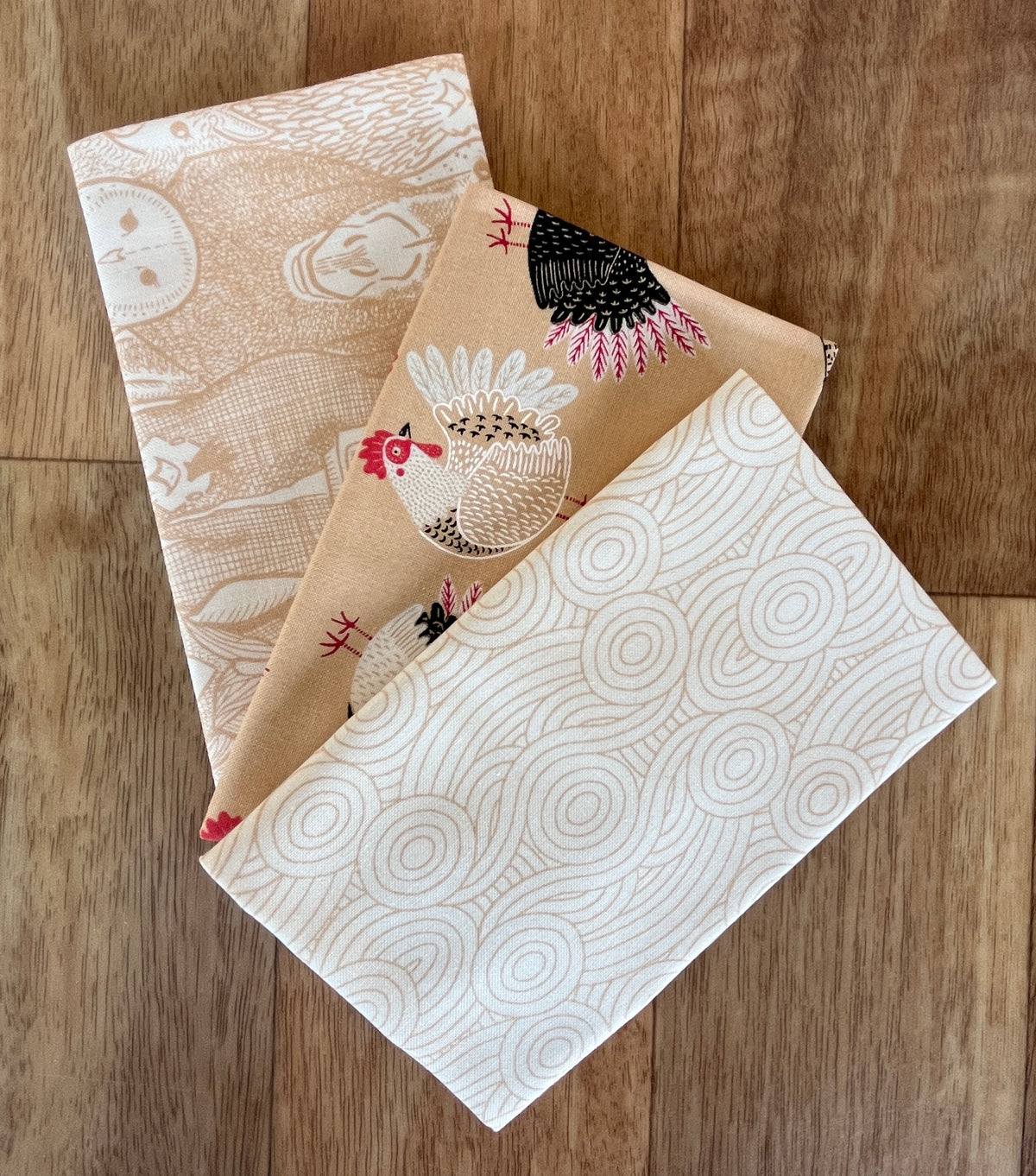 The Henhouse Creams Fat Eighth Bundle by Gingiber for Moda Fabrics