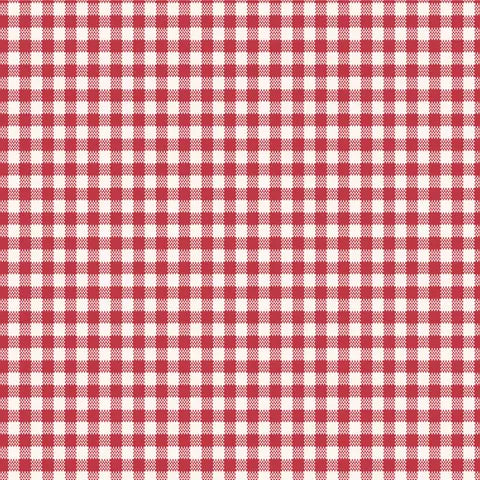 Wideback Gingham Red by Tilda (sold in 25cm increments)