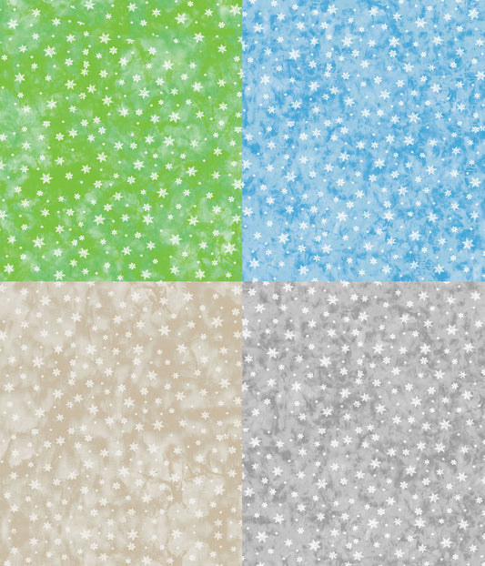 Fabric Flair Tiny Snowflakes Medley 28Ct Evenweave Pre-cut