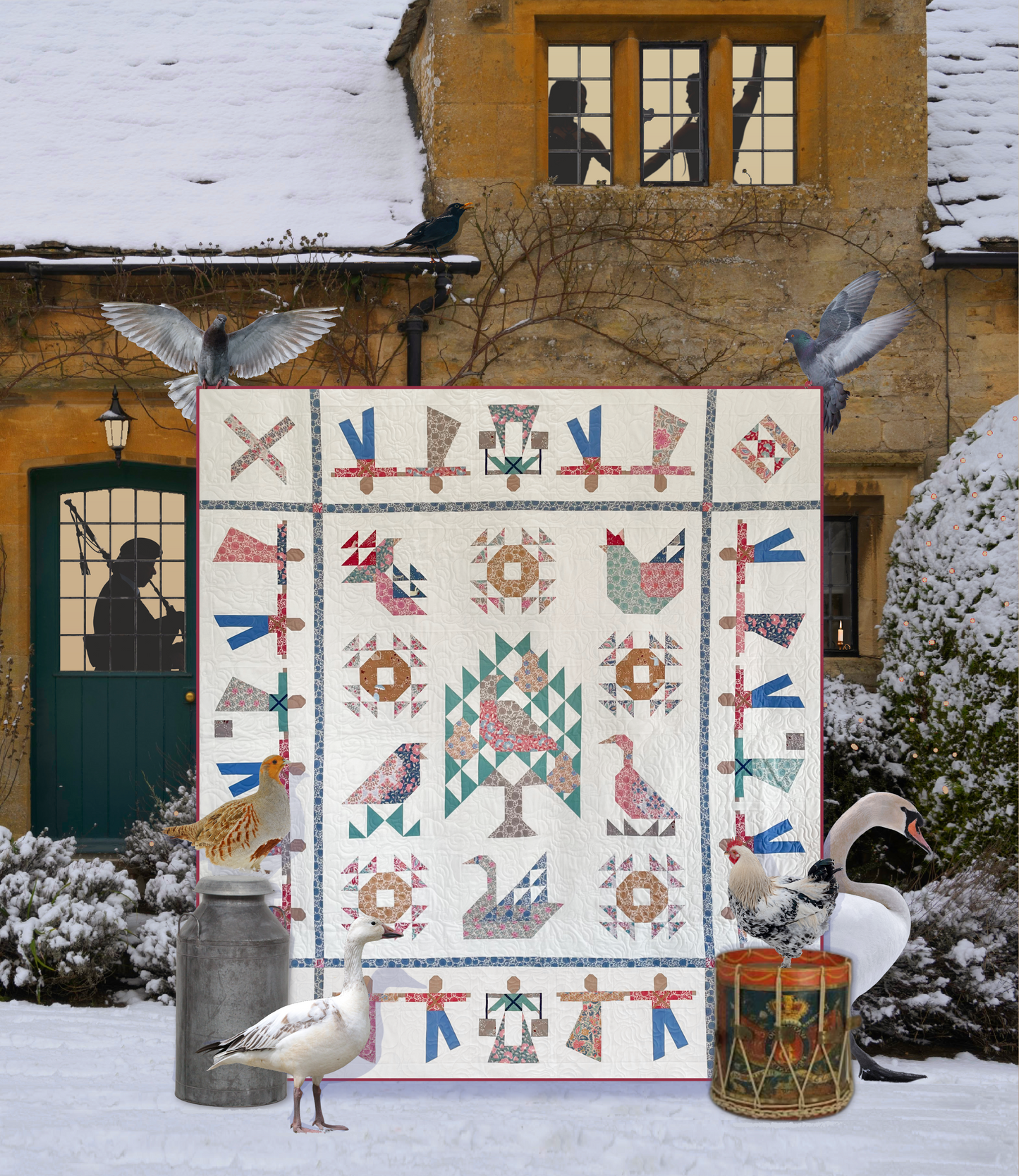 12 Days of Christmas Quilt Pattern By CakeStand Quilts